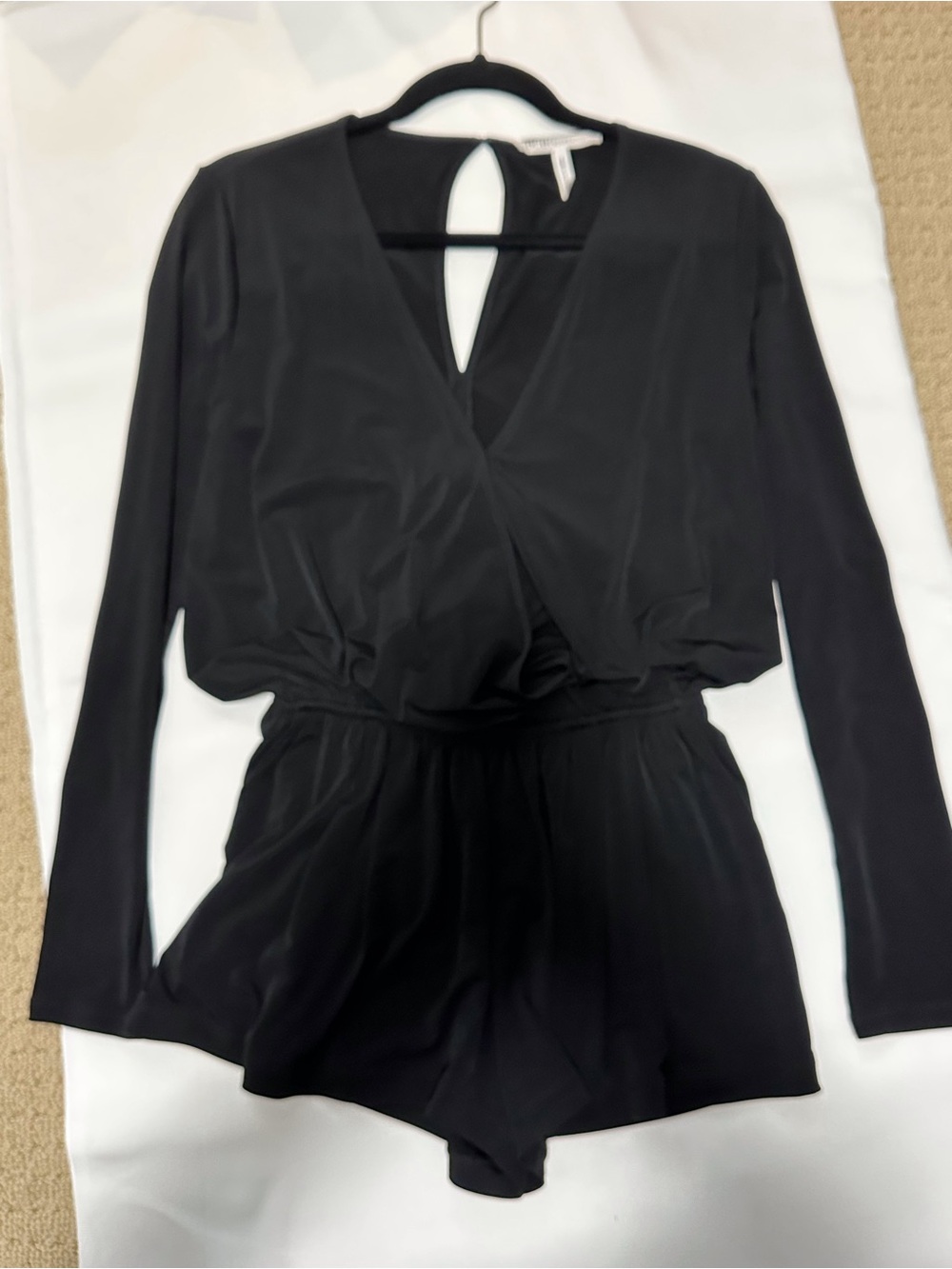 BCBG Little Black Shorts-Romper